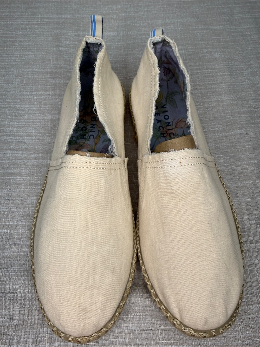 Vionic Beach Laguna Cream Canvas Shoes Size 11M